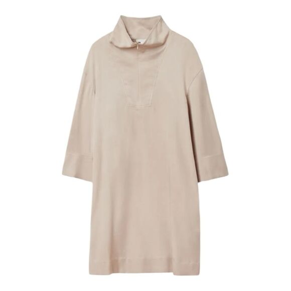 NWT COS Lyocell Utility Long Sleeve Dress in Beige Size 12 - Picture 4 of 10